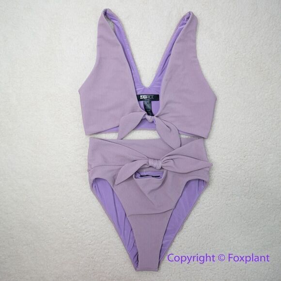 New! Set! Beach Riot Free People Rib Dallas Emma bikini bottom lavender, size S - Picture 2 of 11